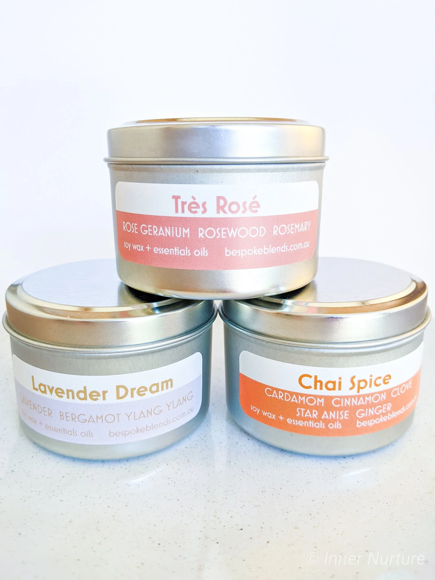 Small Essential Oil Soy Candle Bundle  - Set of 3