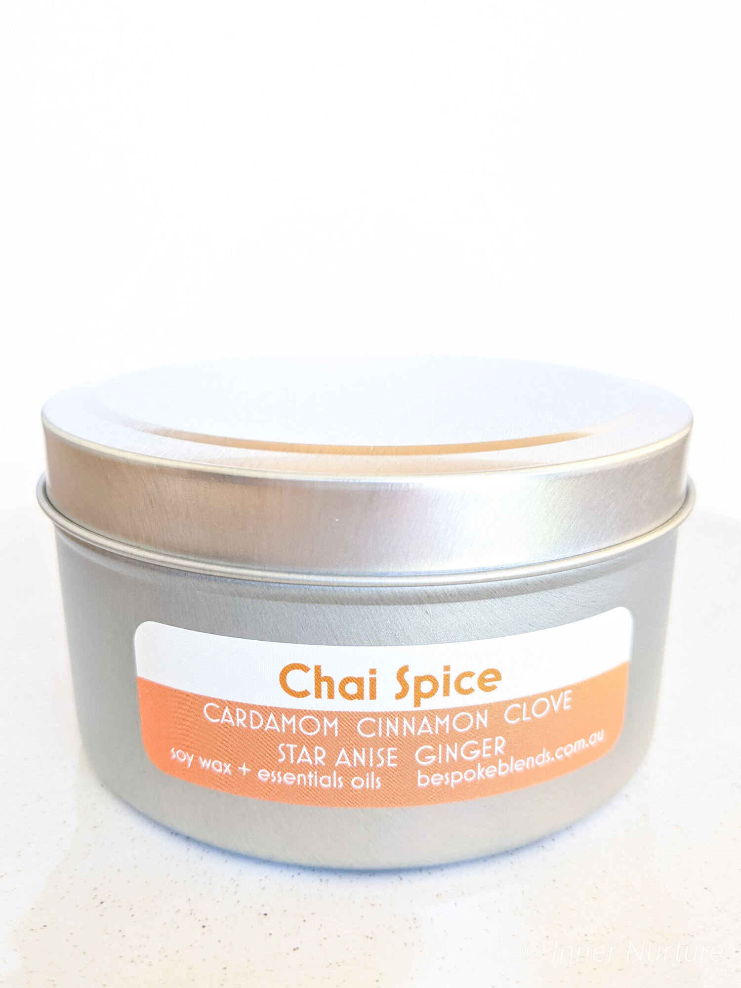 Soy Essential Oil Candle - Chai Spice | Large Tin - Online Crystal Shop Australia - Inner Nurture