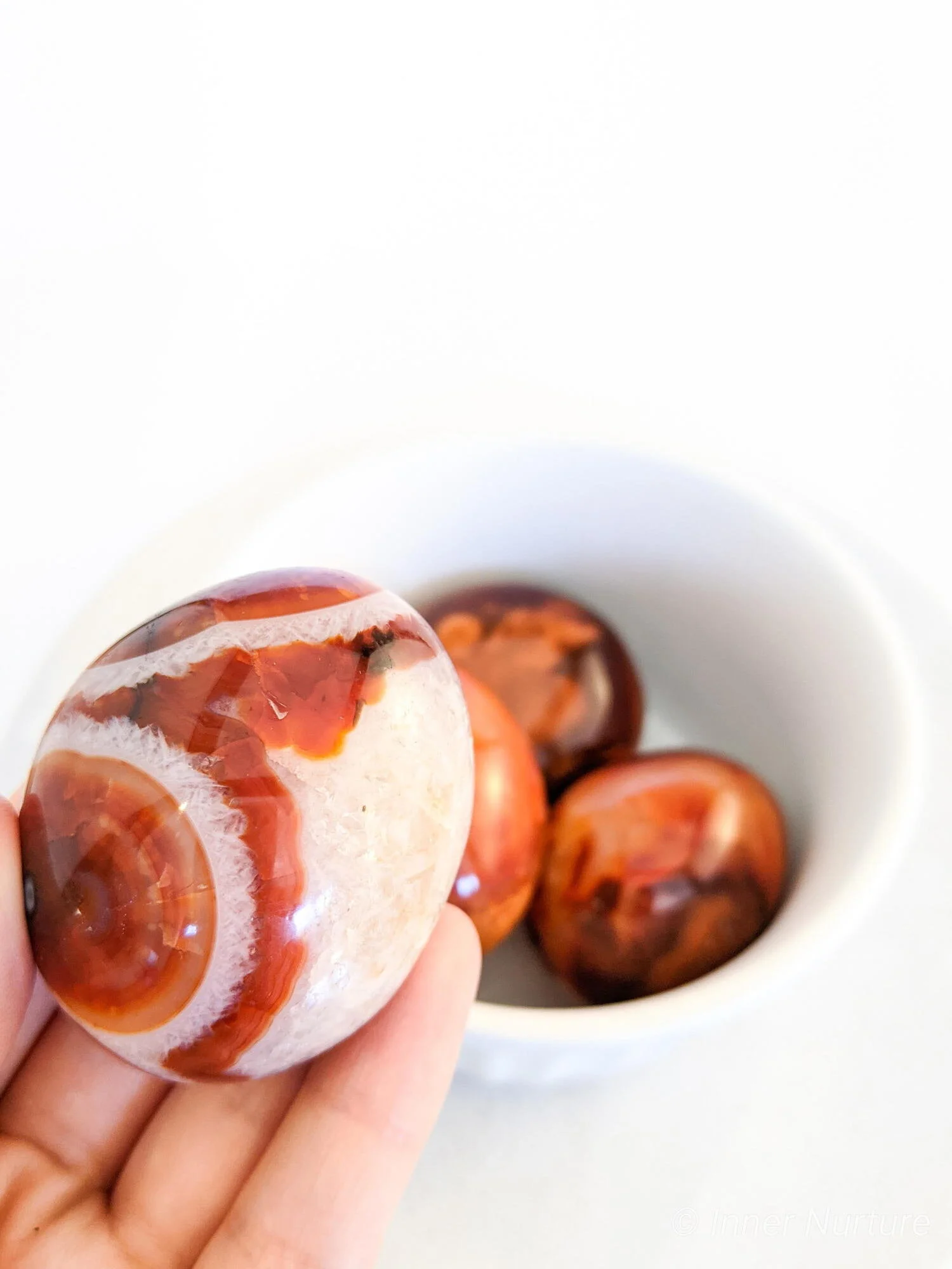 Carnelian Palm Stone - Polished Gallet