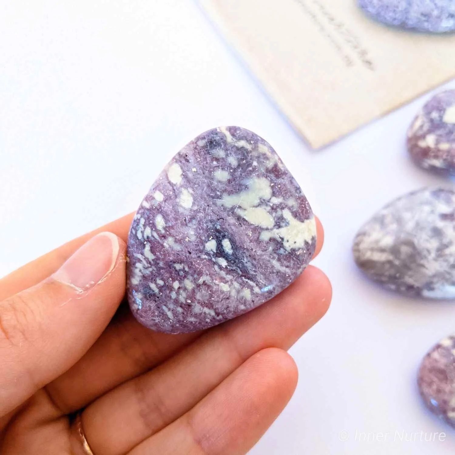 Red Howlite Palm Stone - Ethically Sourced Crystal Shop Australia