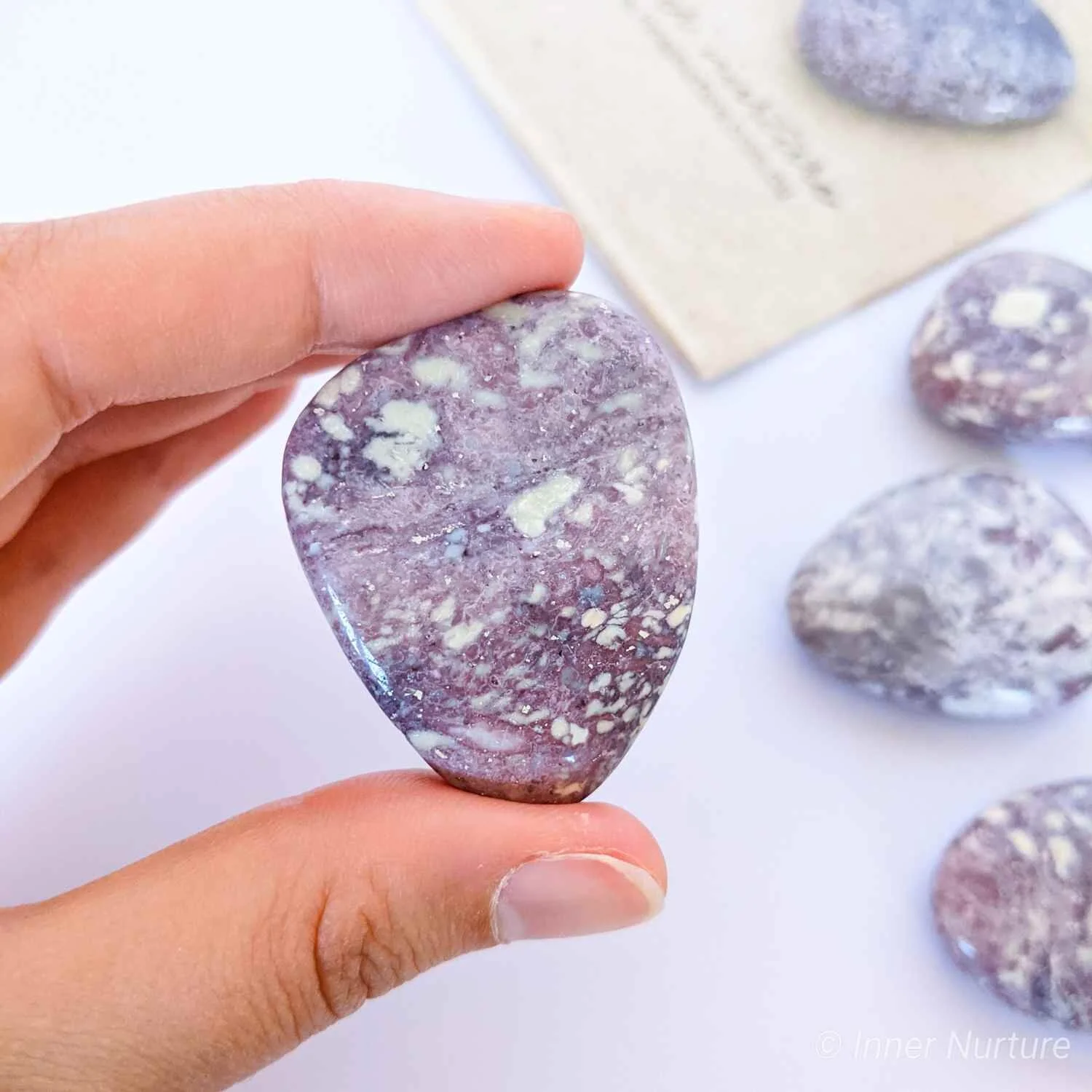 Red Howlite Palm Stone - Ethically Sourced Crystal Shop Australia