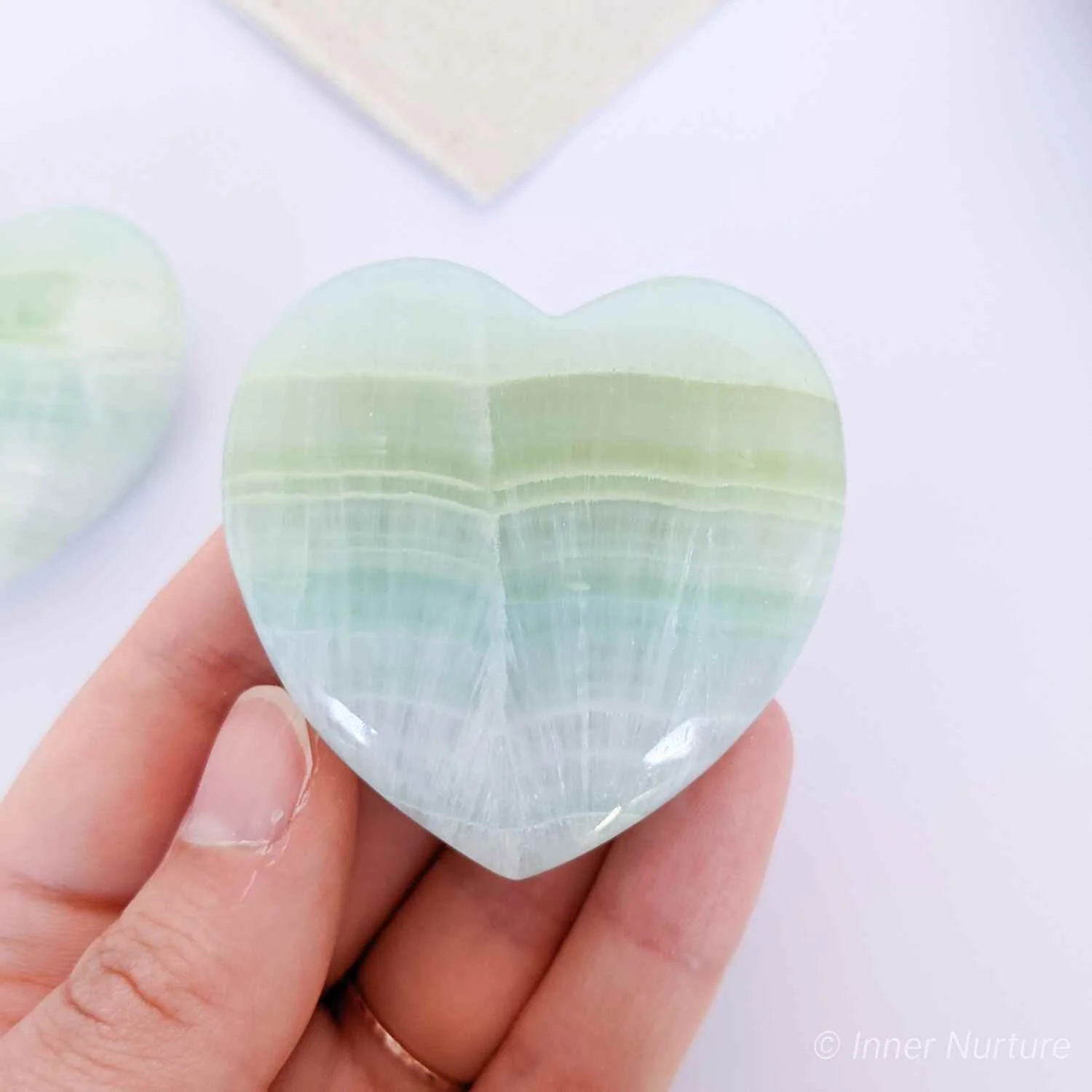 Pistachio Calcite Heart - 5cm
