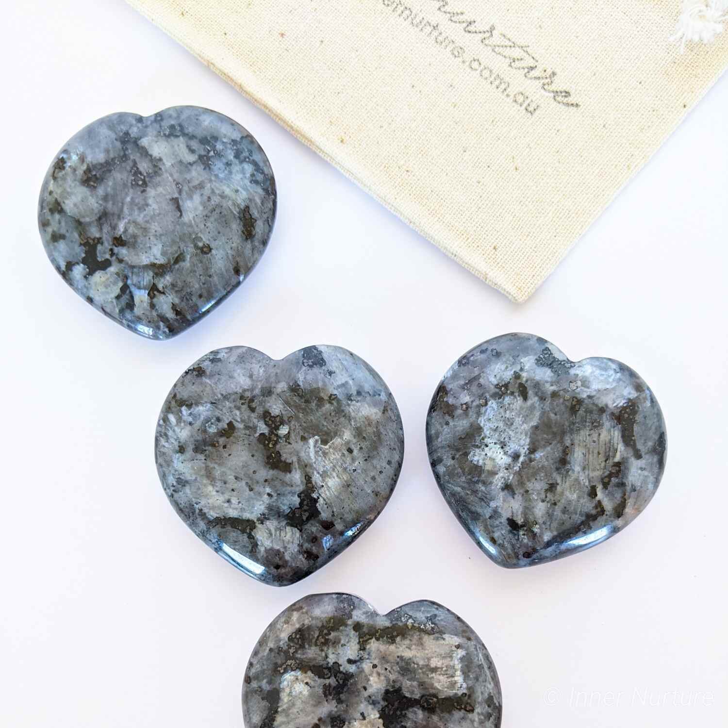 Larvikite Heart - 4cm