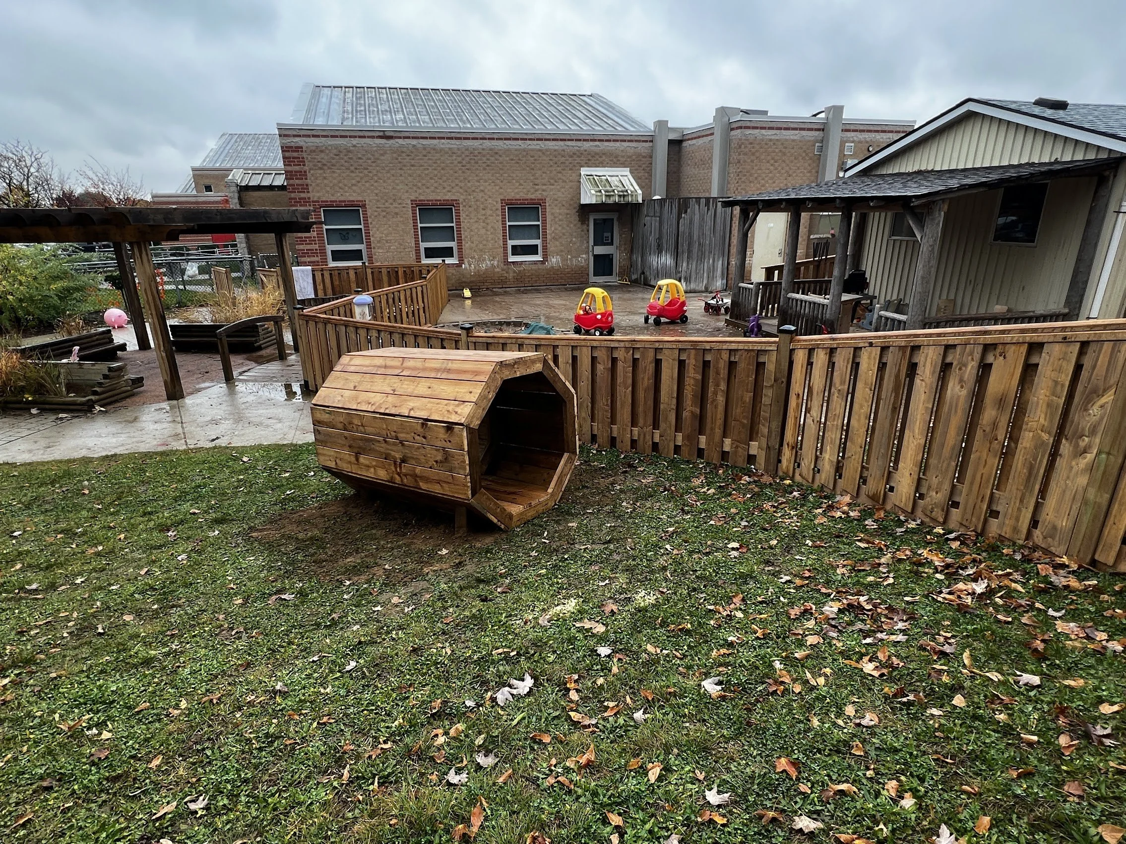 Wood tunnel and boundary fencing by Fred's Fences