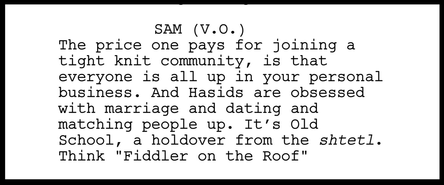 Excerpt from Rona Mark's teleplay "Brooklyn Bus"