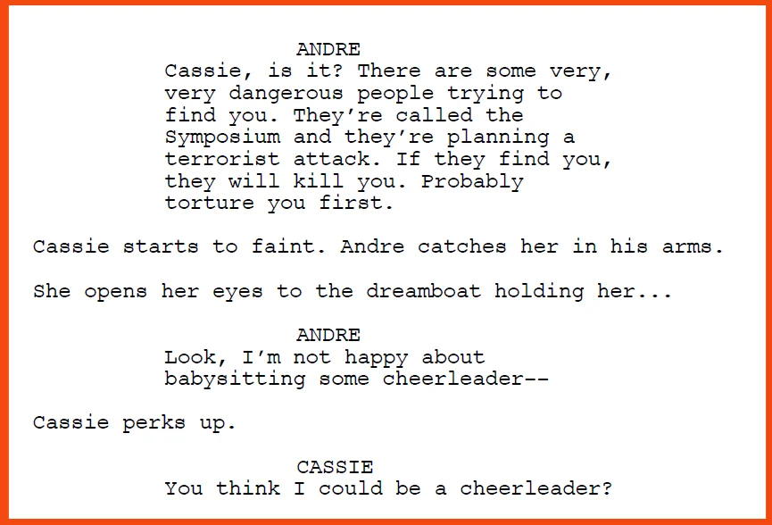 Excerpt from the screenplay "The Fake" by Samuel Laskey