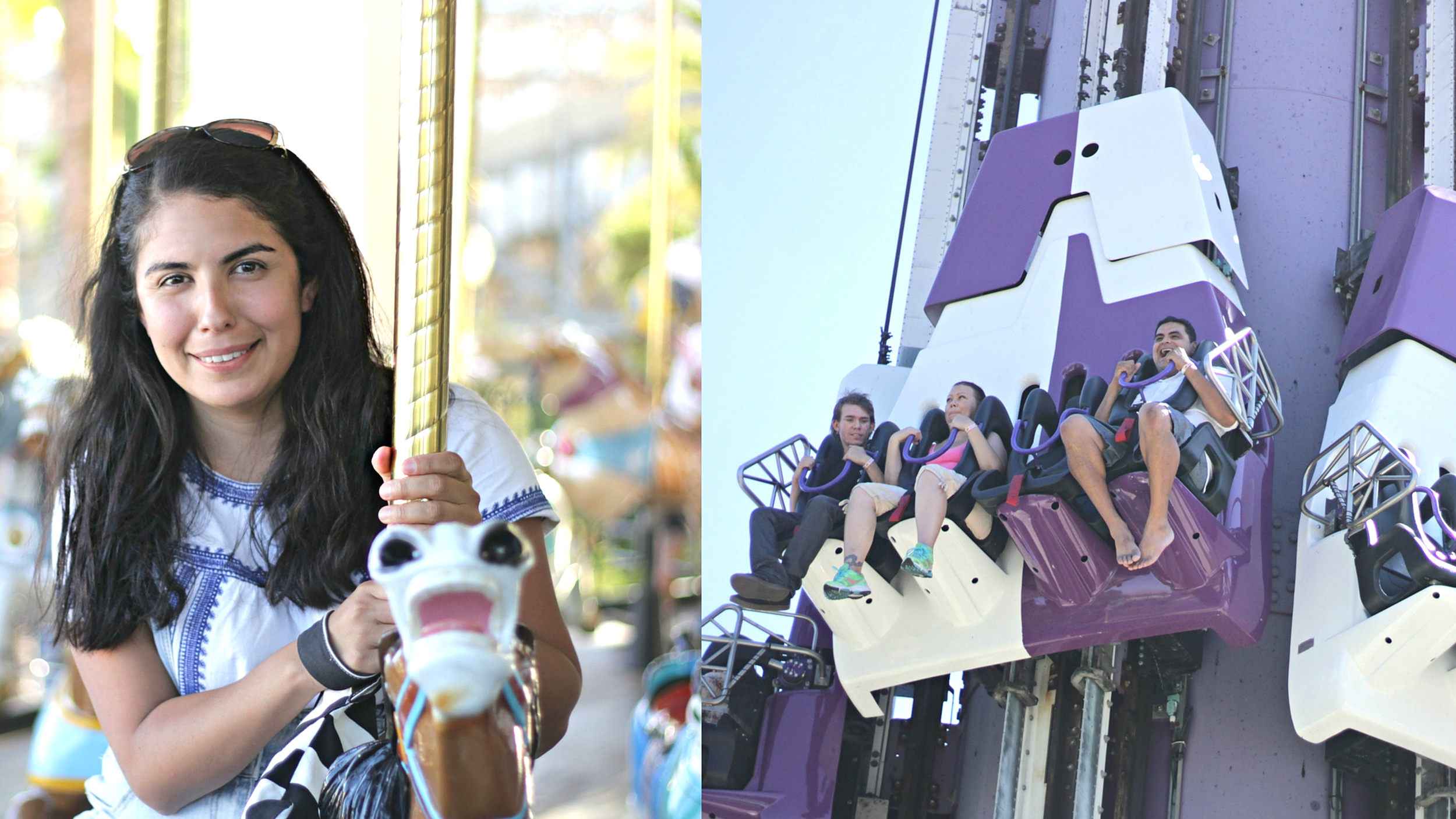 Adam and I also like getting on the rides. 