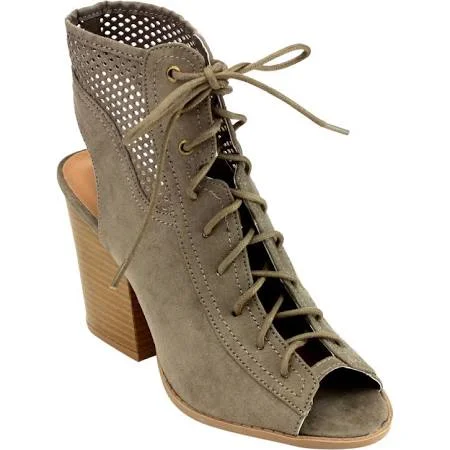 faux suede sandal boots