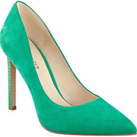 Nine West green pumps
