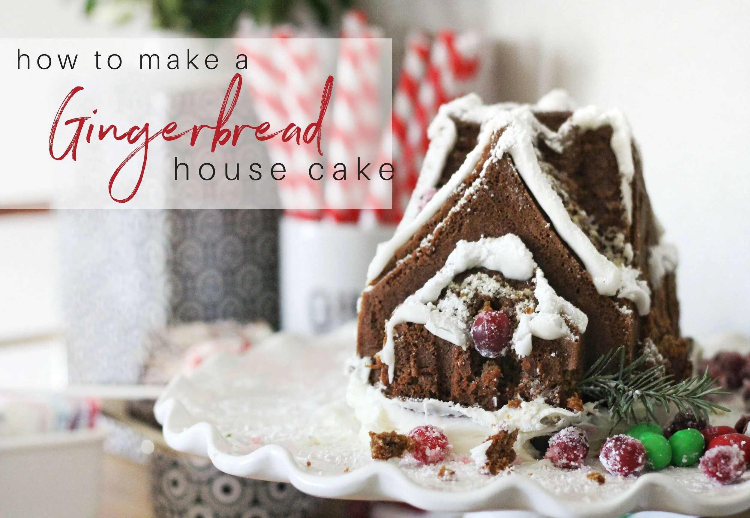 gingerbread house cake