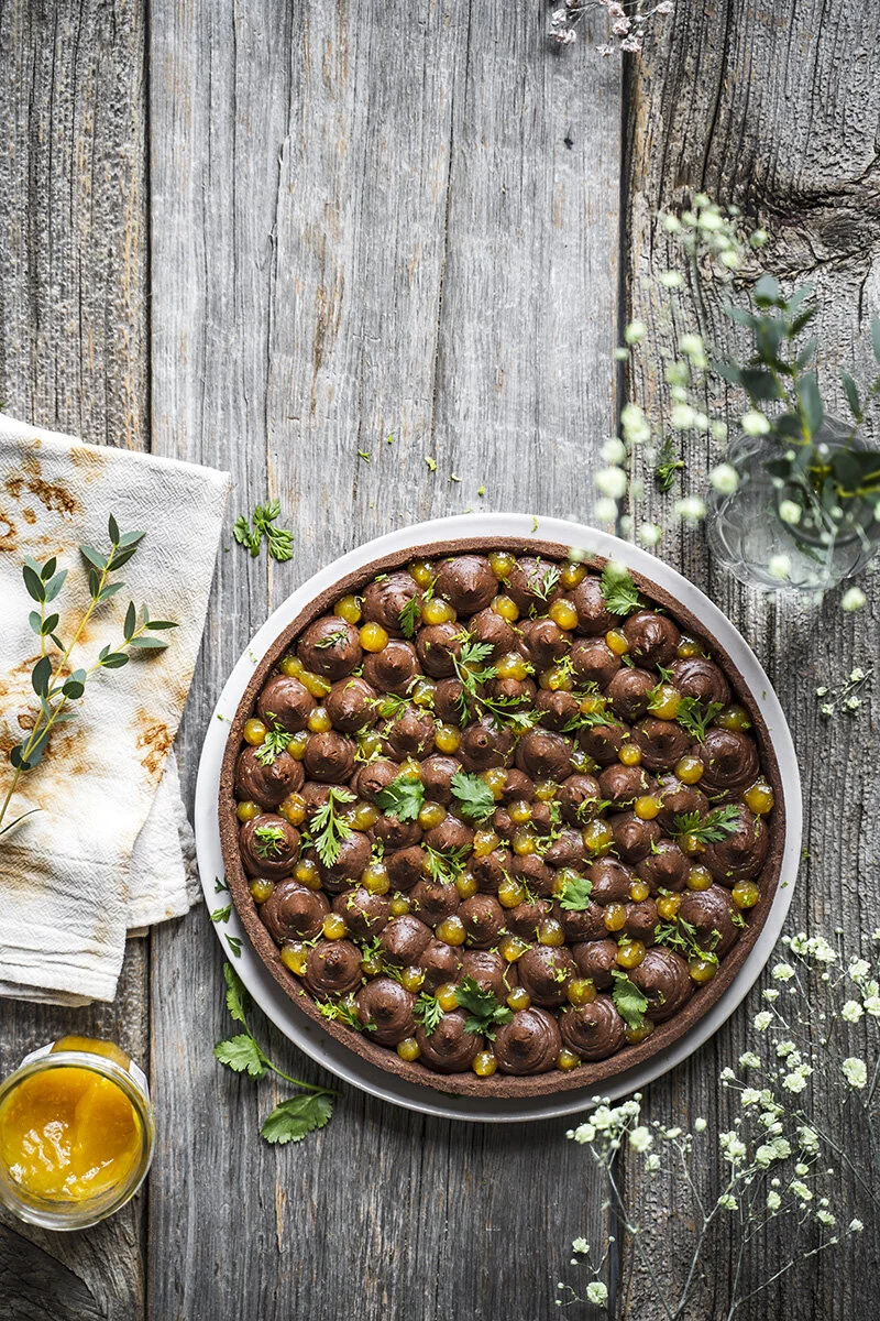 Tarte chocolat agrumes