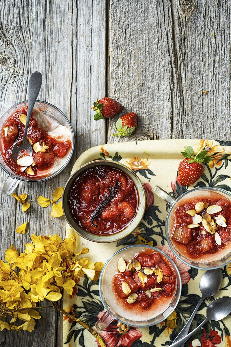 Panna cotta rhubarbe