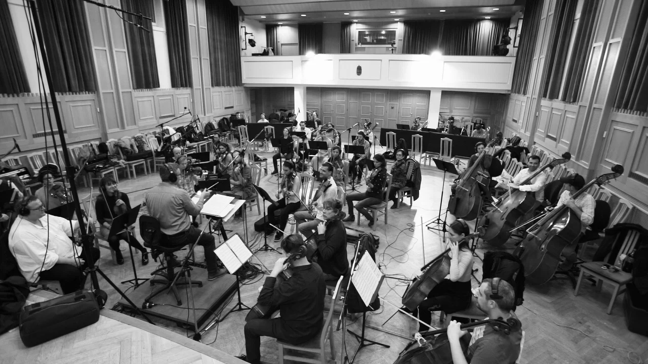 Recording session in Budapest.