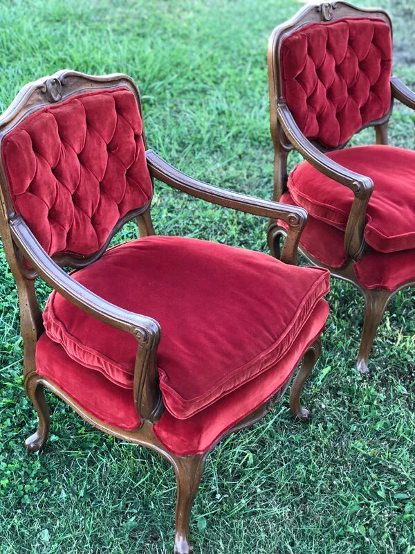 Red Velvet Chairs