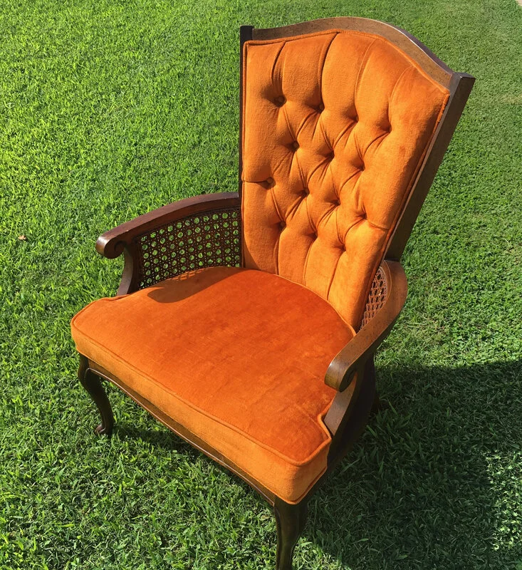Orange Cane Chair