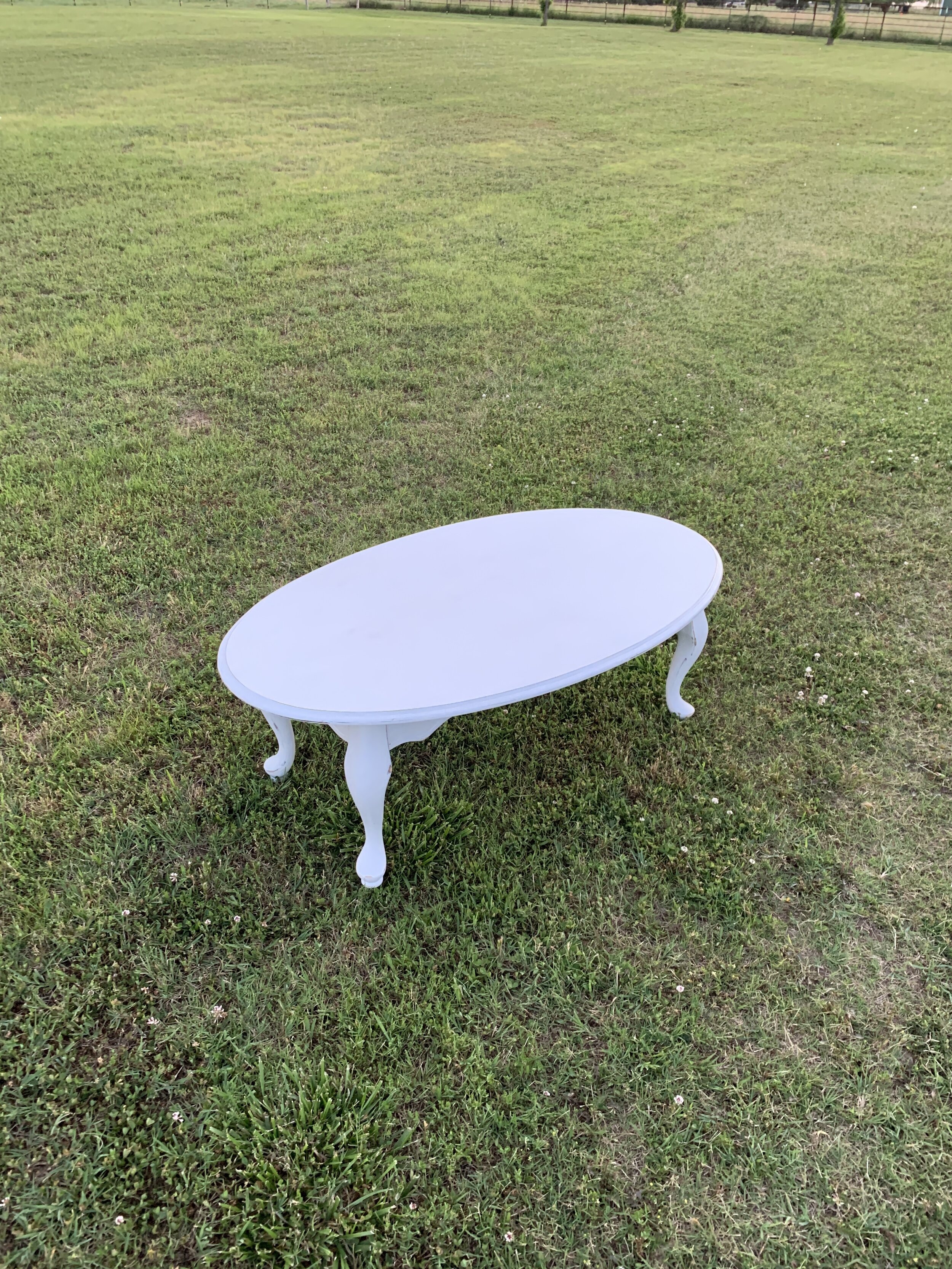 White Oval Coffee Table