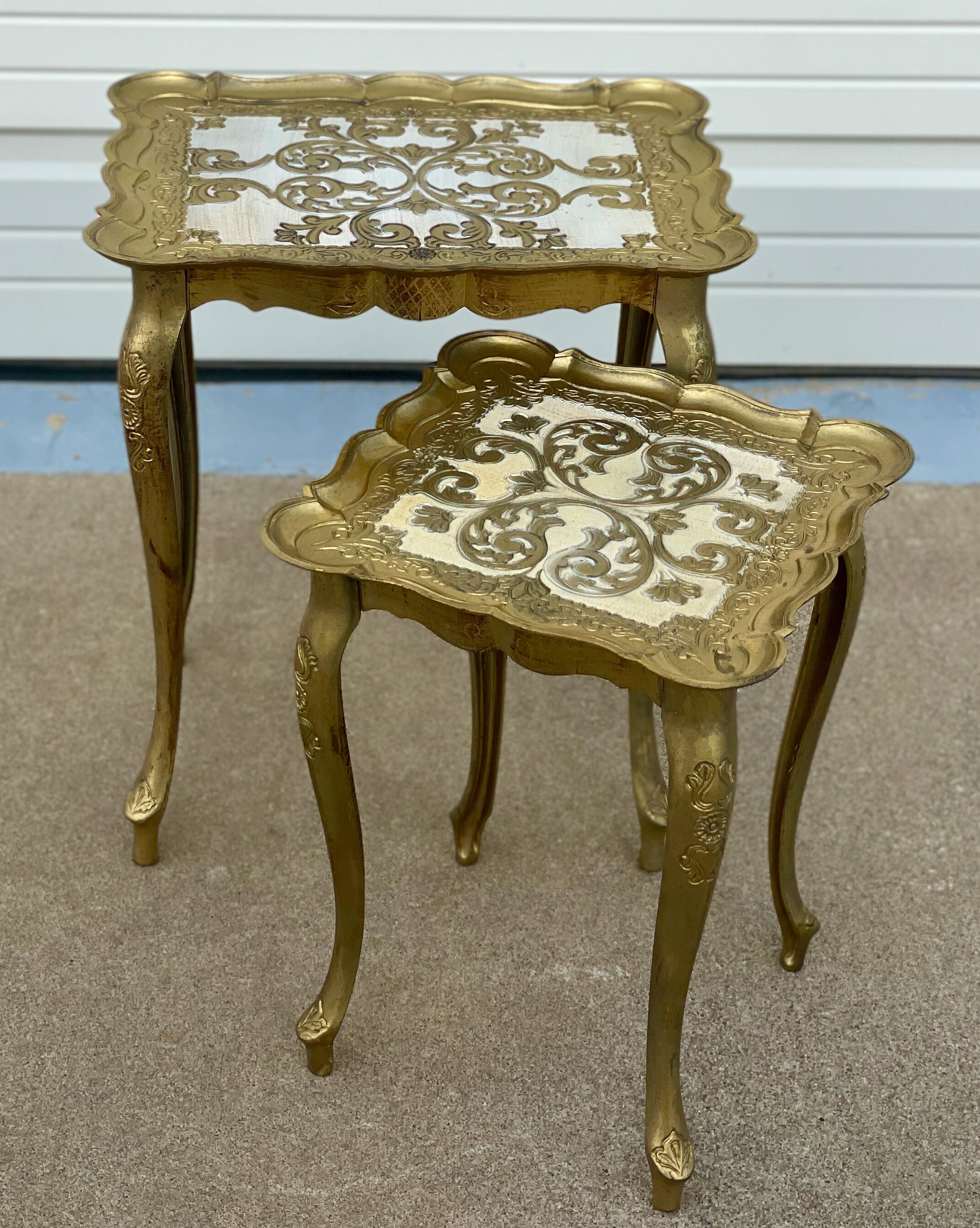 Gold/White Nesting Tables