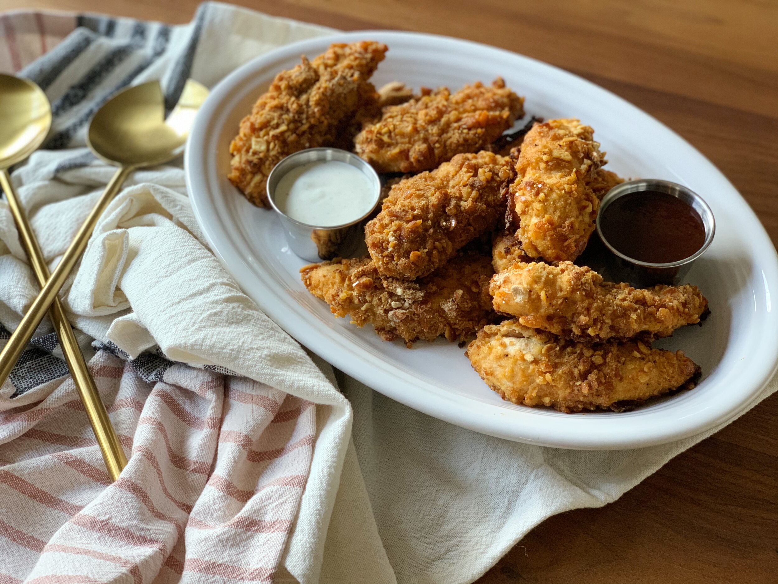 Honey Mustard Pretzel Chicken Fingers — Milford Kitchen