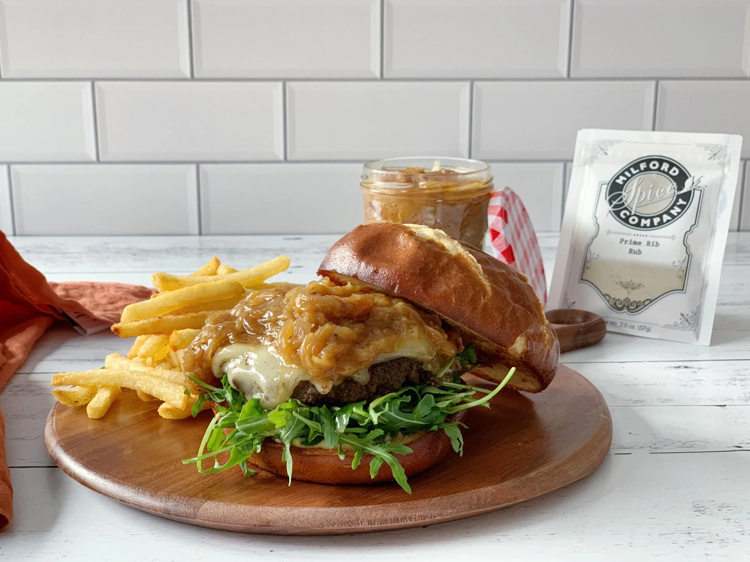 Prime Rib French Onion Burger — Milford Kitchen