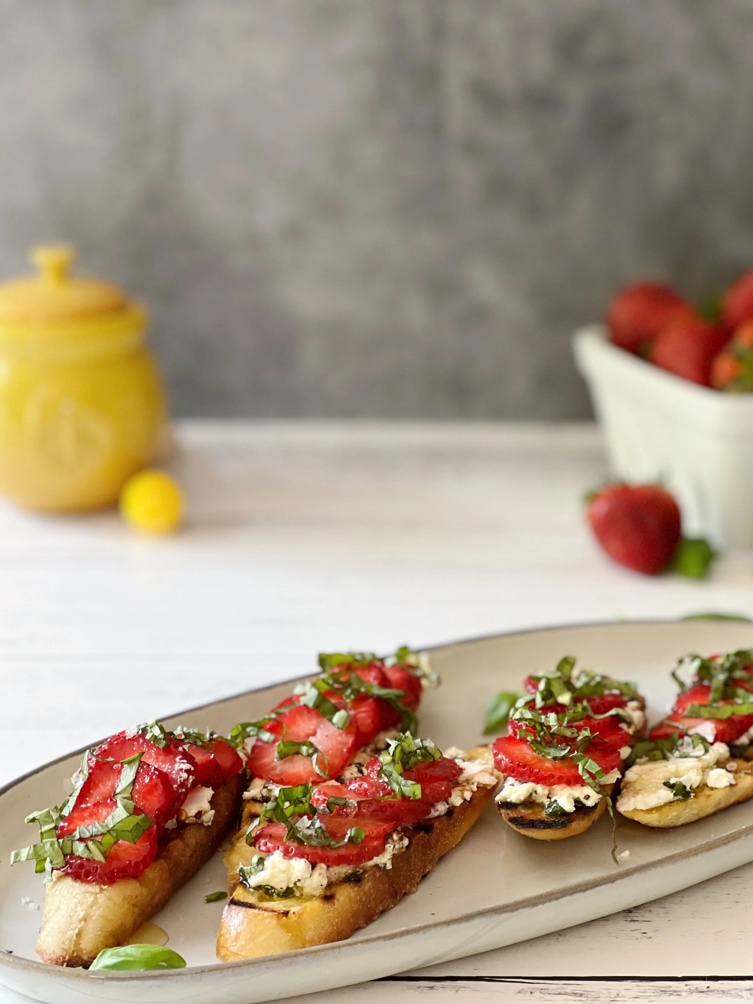 Goat Cheese & Strawberry Basil Crostini — Milford Kitchen