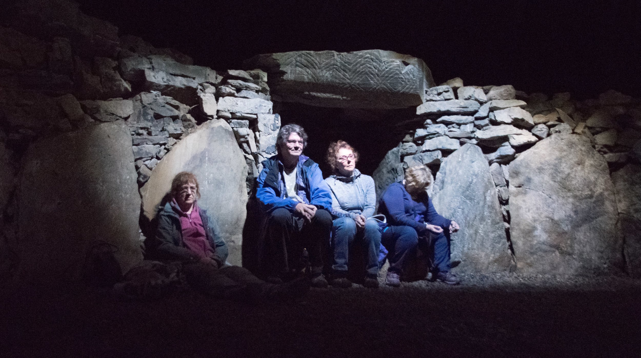 My friends inside the Cailleach's Cairn this summer