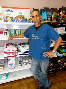 Jay Jay is one of our veterinary assistants; he changed his career as a successful accountant to pursue his dream of working in veterinary medicine. He currently has three English Mastiffs and three cats that he adores. 