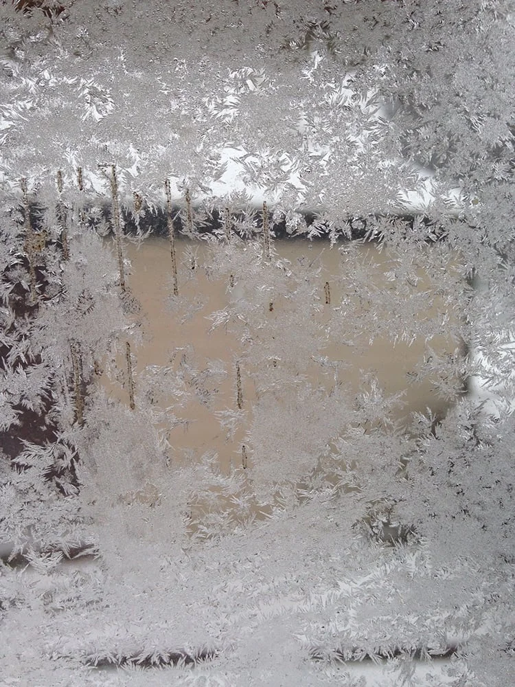 Yes, there really was artwork by Jack Frost on the barn window!