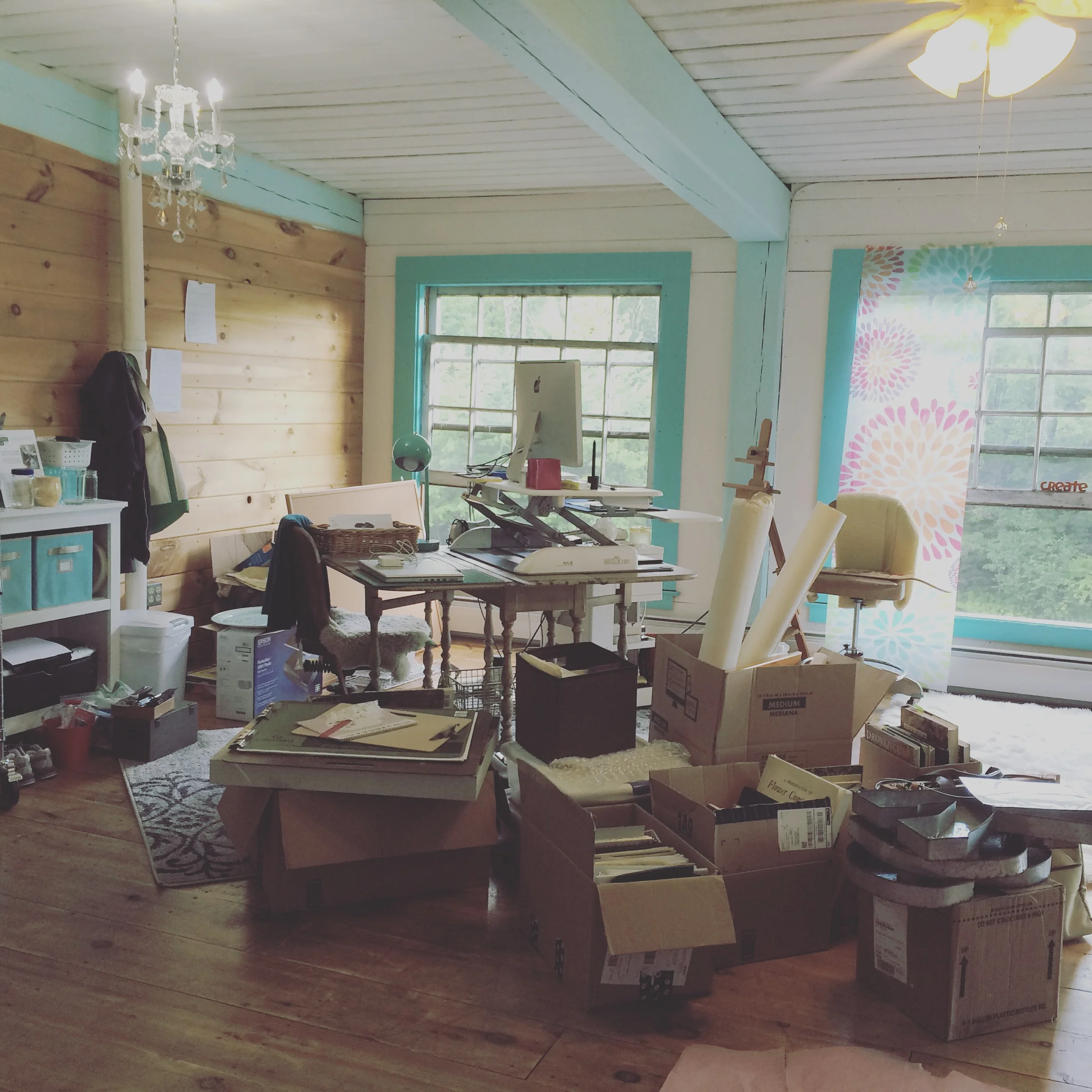 Working around the boxes!