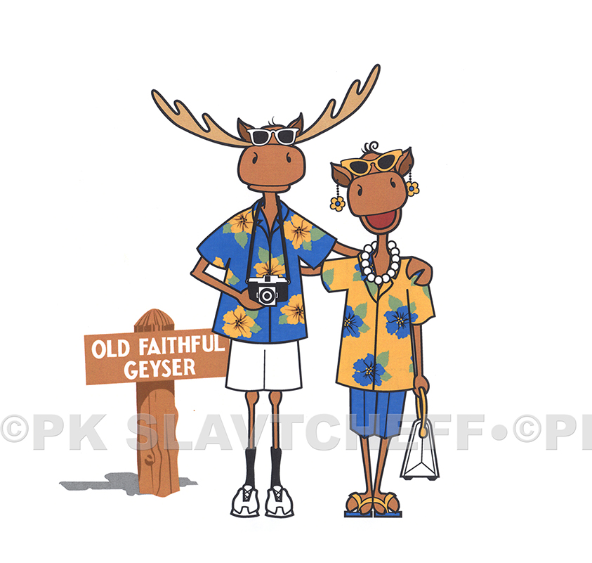 Patti King Slavtcheff_Illustration_Moose Tourists