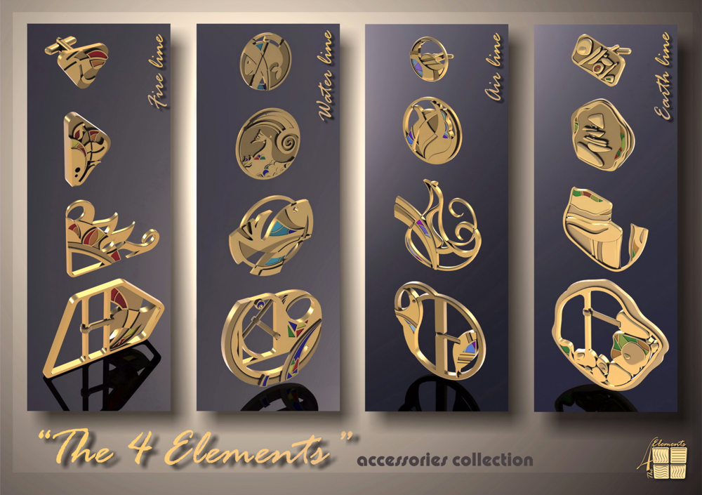 Presentation poster of the collection. Modelling and render in SolidWorks.