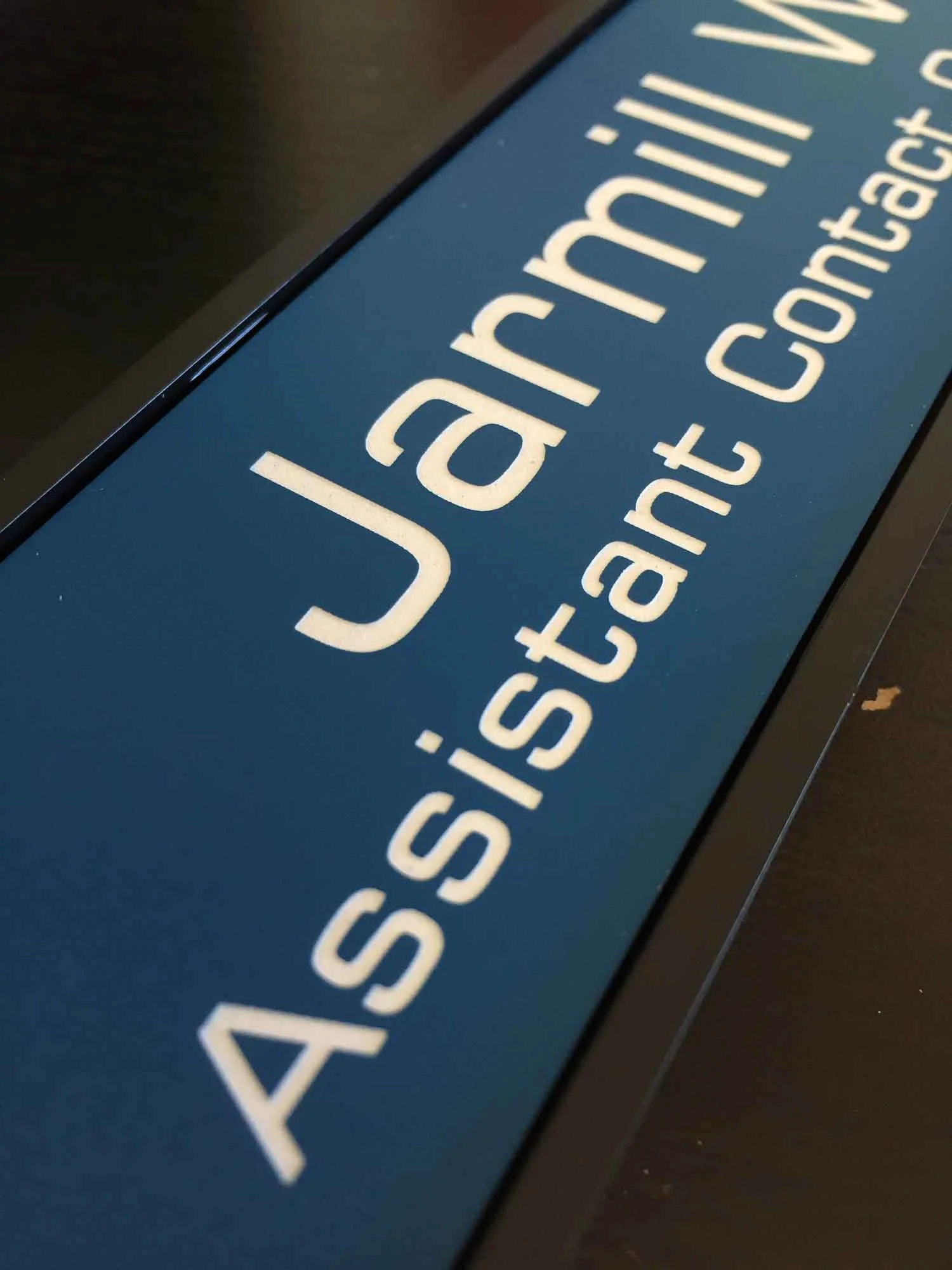 Engraved Nameplate