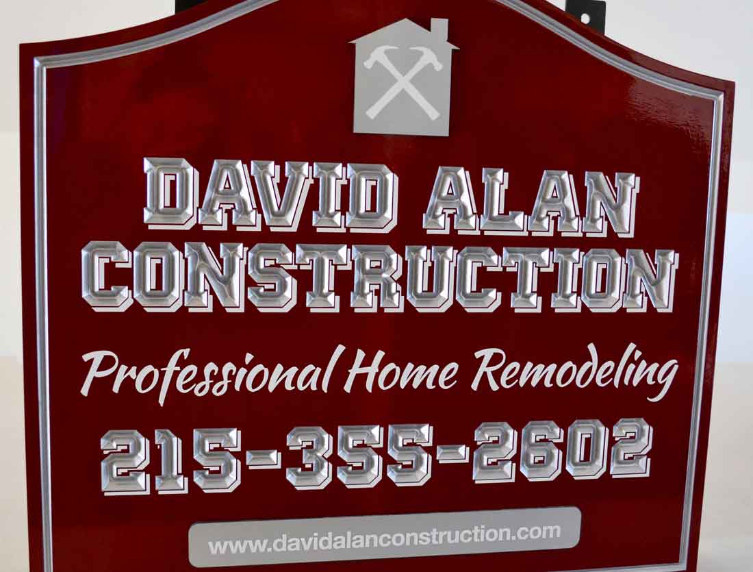 Contractor Carved HDU Sign