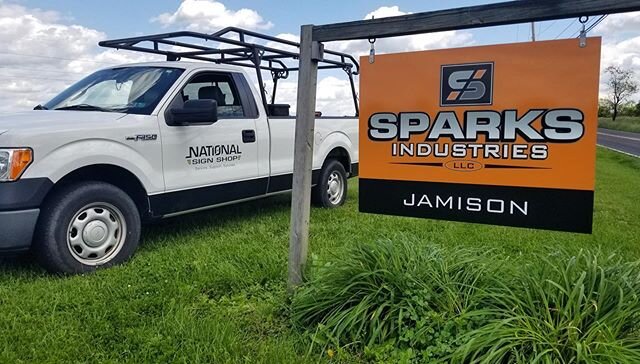 New outdoor sign for @sparks_industries_llc  #outdoorsigns #newsign #logo #signs #signage #exteriorsignage #sparksindustries #signshop #nationalsignshop