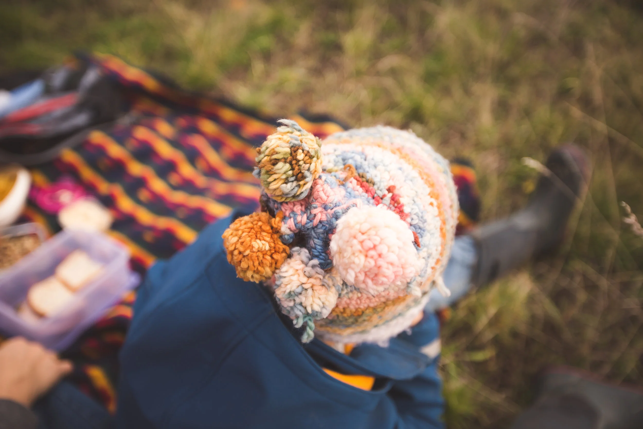 hand knit hat by boy