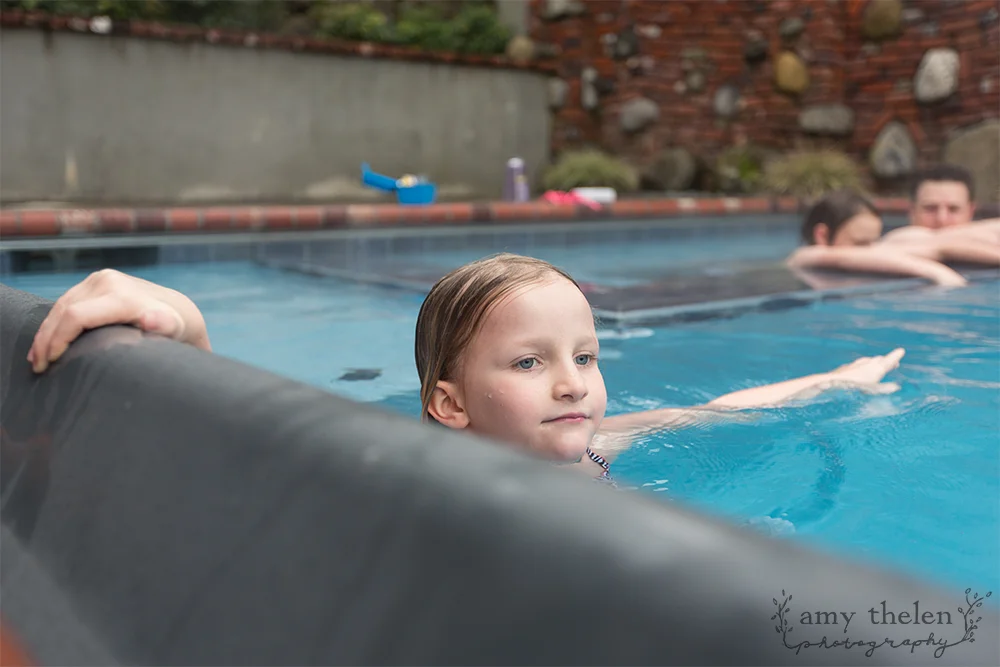 girl in pool