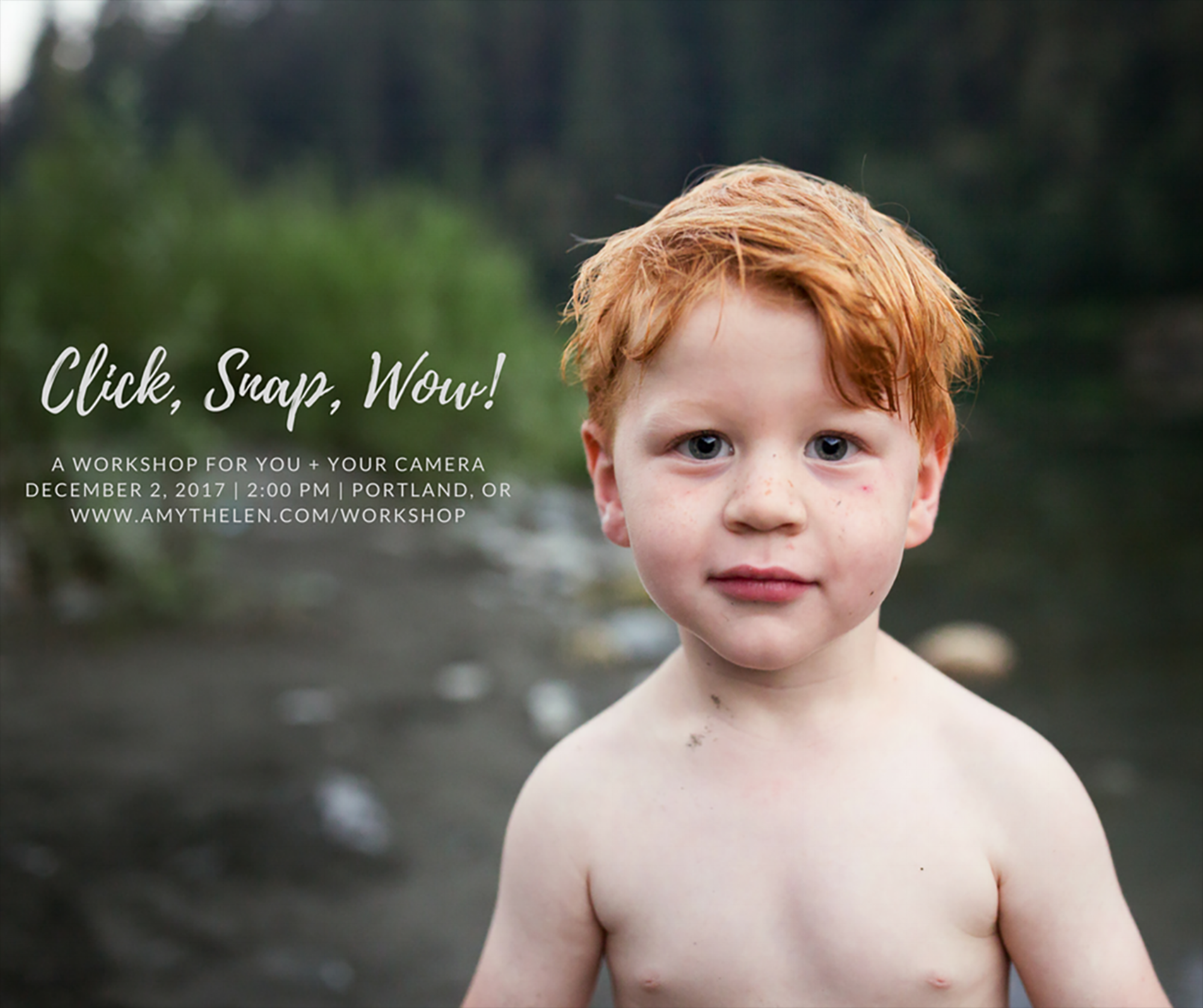 redhead boy at river