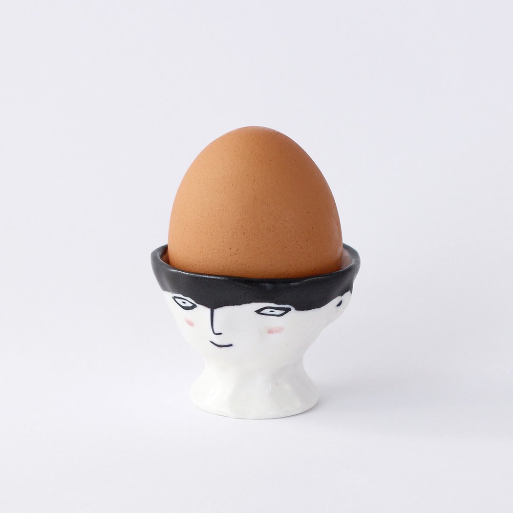 Quirky ceramic egg cup 