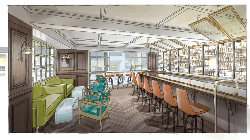 Lobby level lounge