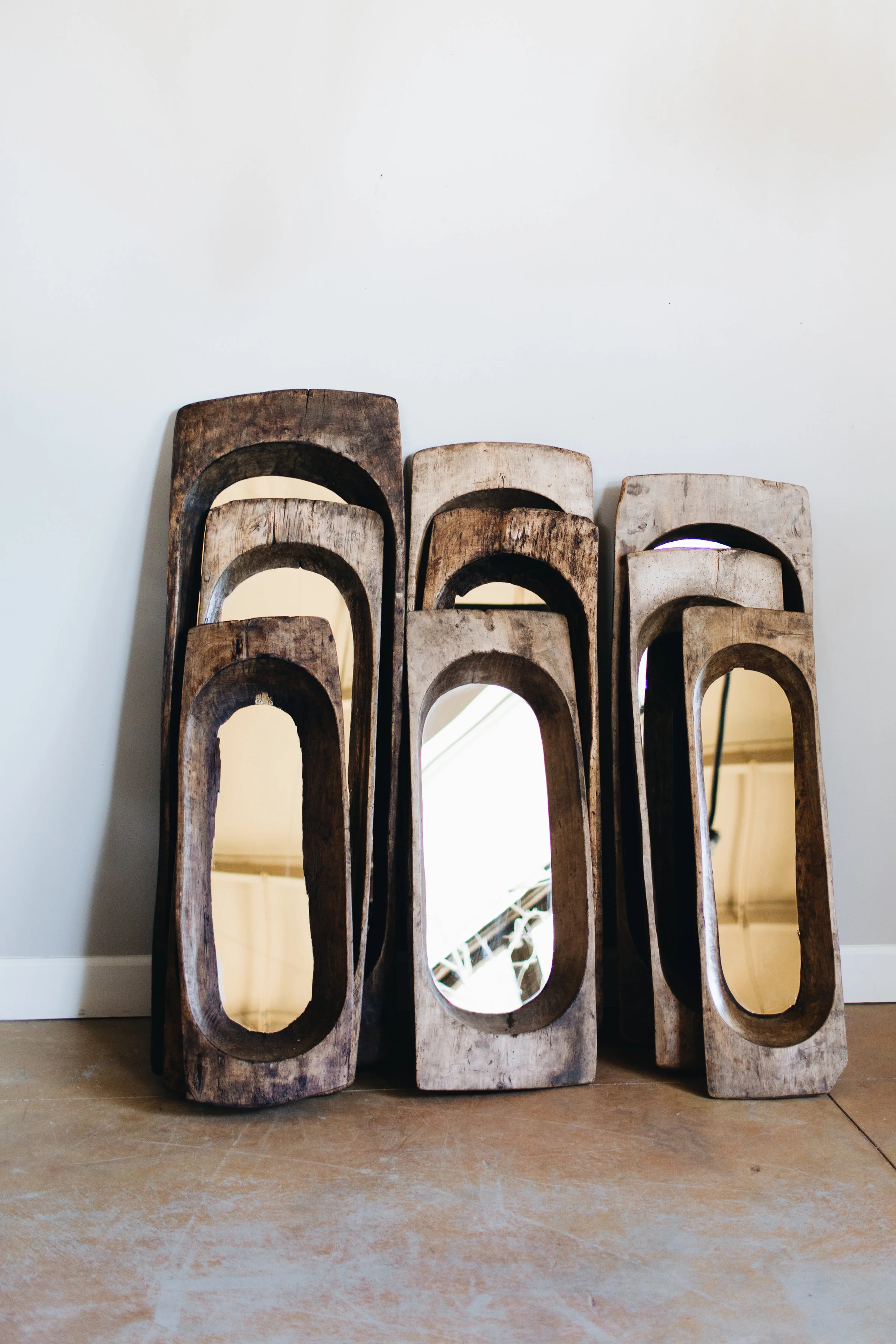 Antique Dough Bowl Mirrors