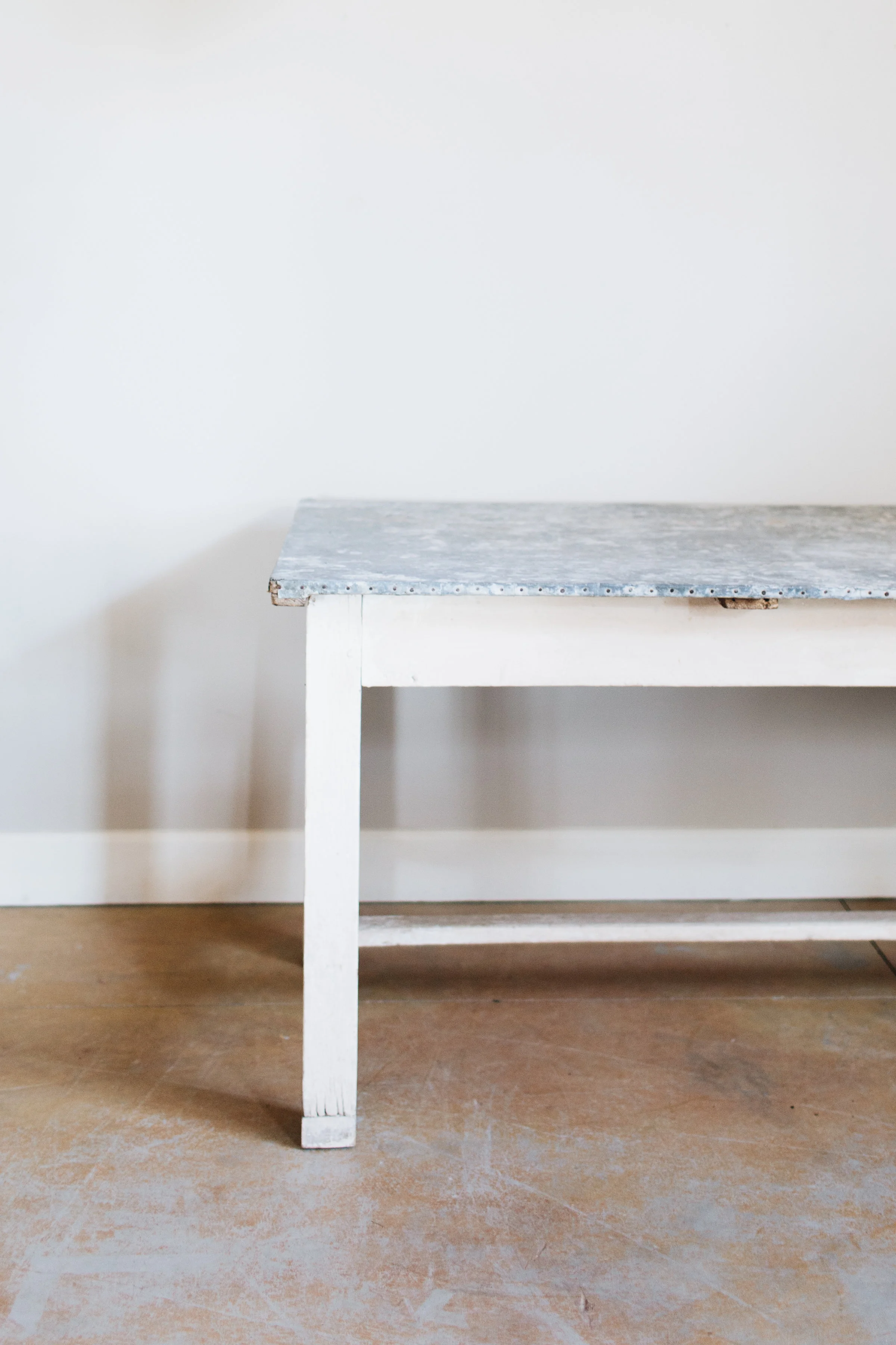 Zinc Topped Coffee Table