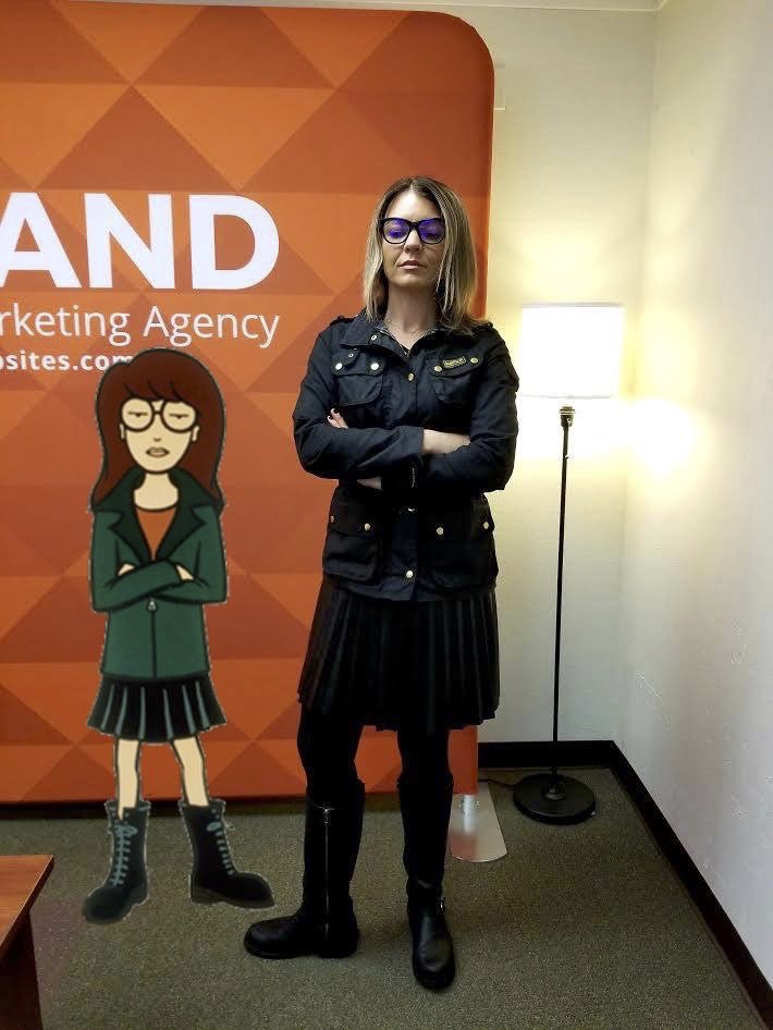 Channeling my inner Daria at Nubrand’s office while on-site for a meeting on a collaborative project.
