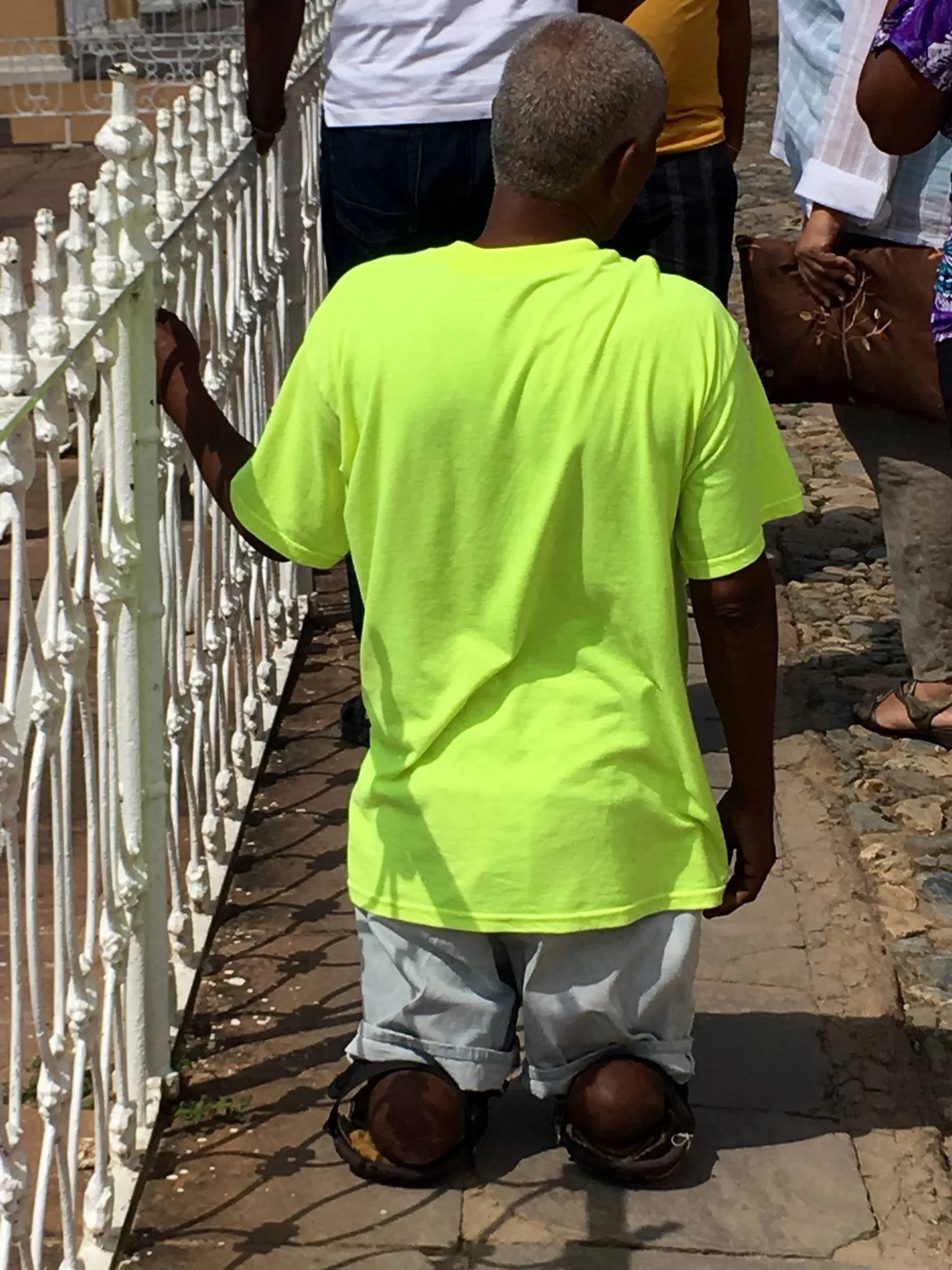   It wasn't until you finally saw a man with no feet, that you would not mind walking on a road with no shoes.   