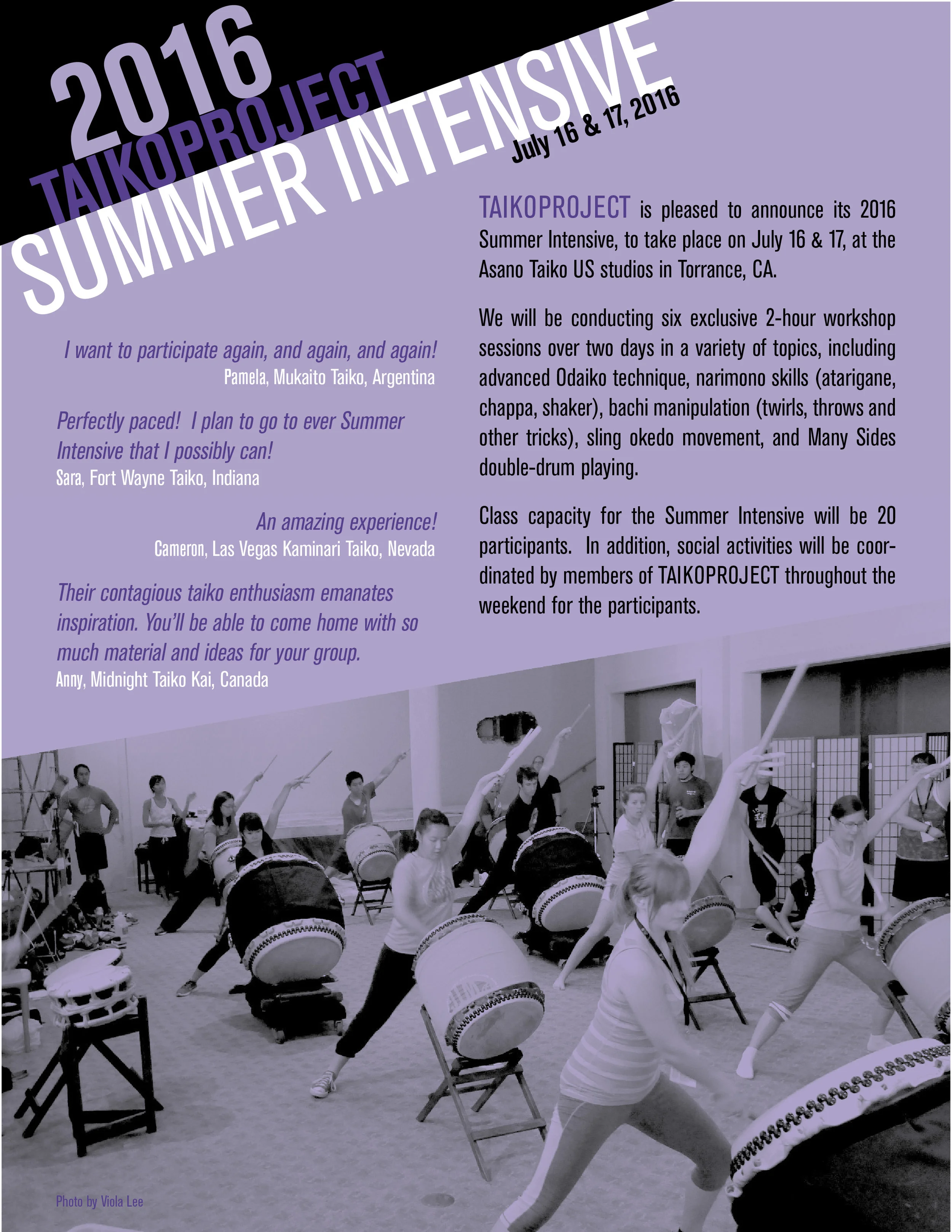 2016 Summer Intensive 