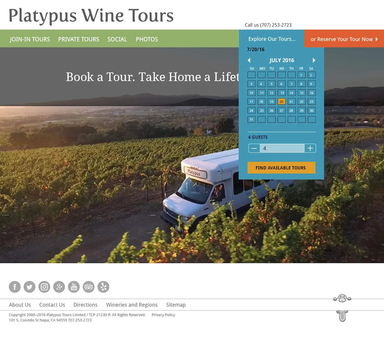 Platypus Website Booking Tool