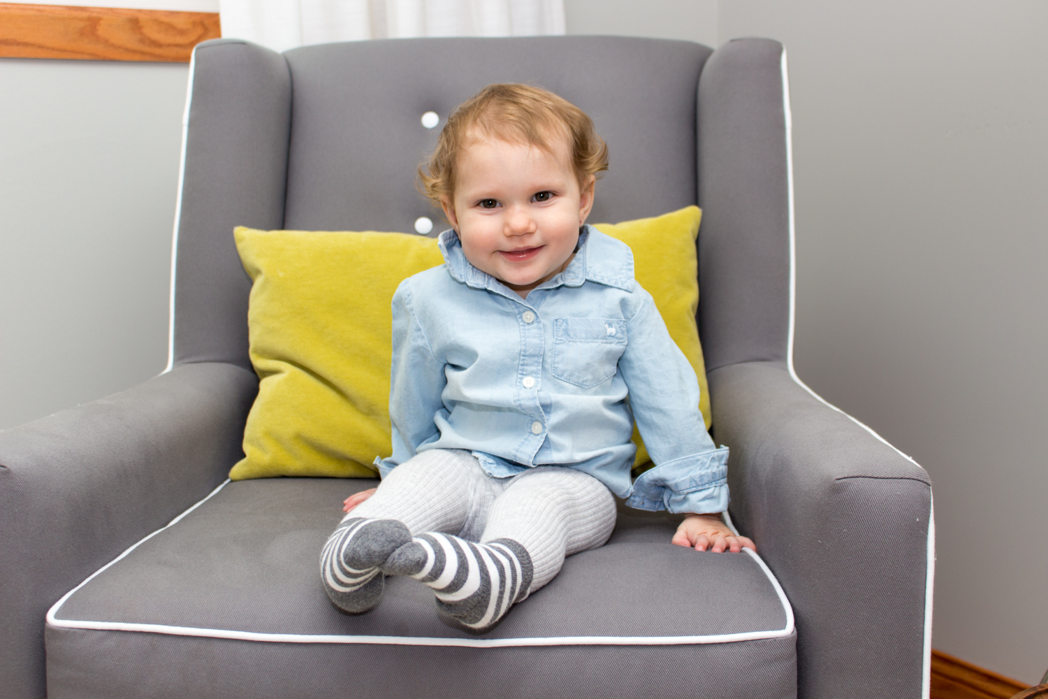 Such a big girl, sitting in her big girl chair. 