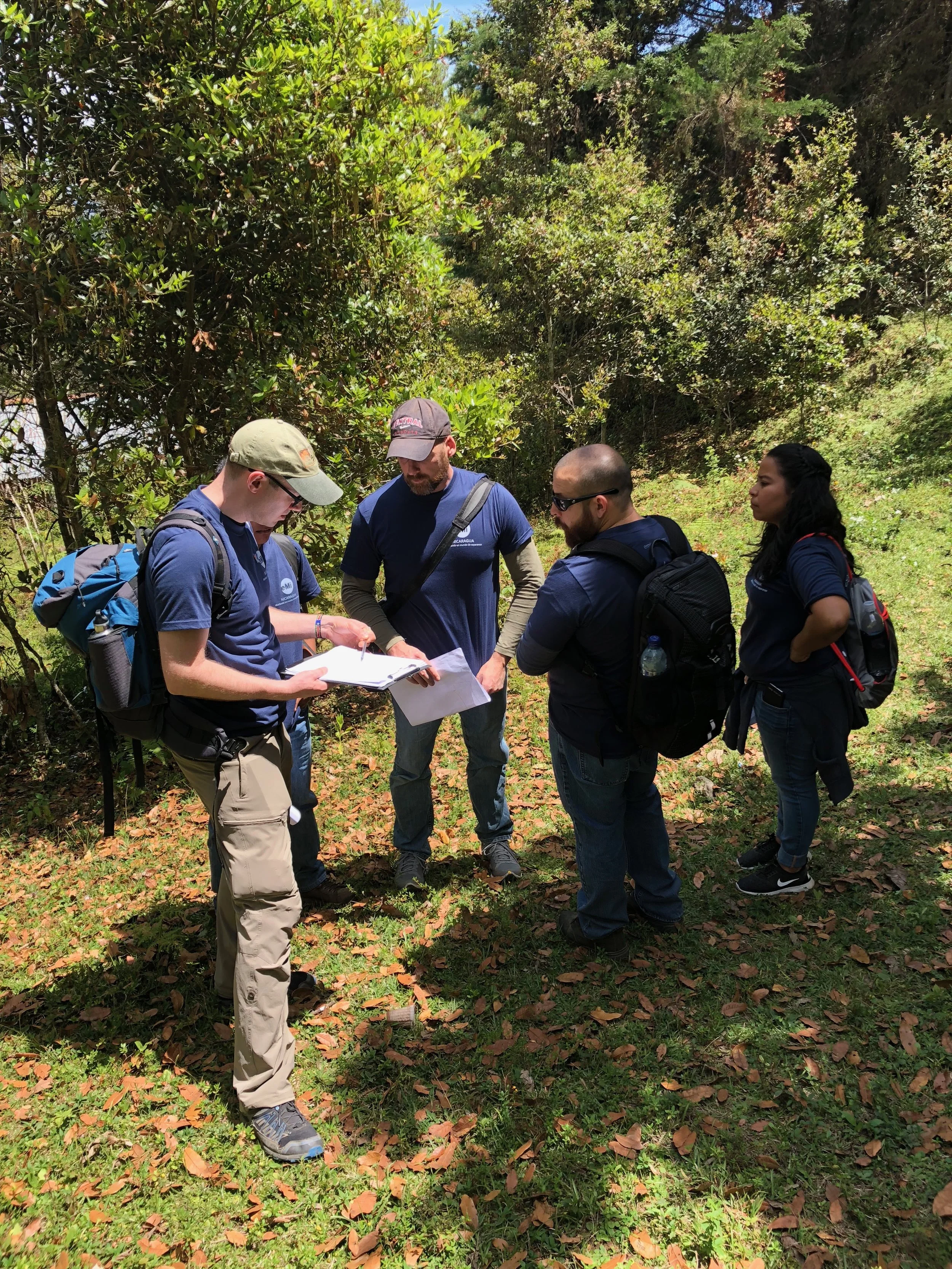 Here are the architects doing some site planning at the project site.