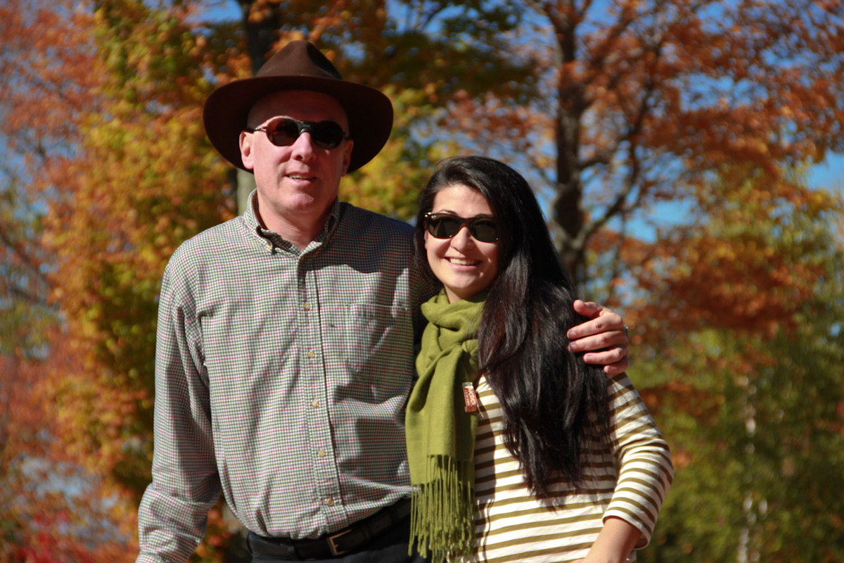 Steve & Lisa enjoying fall at home in Vermont