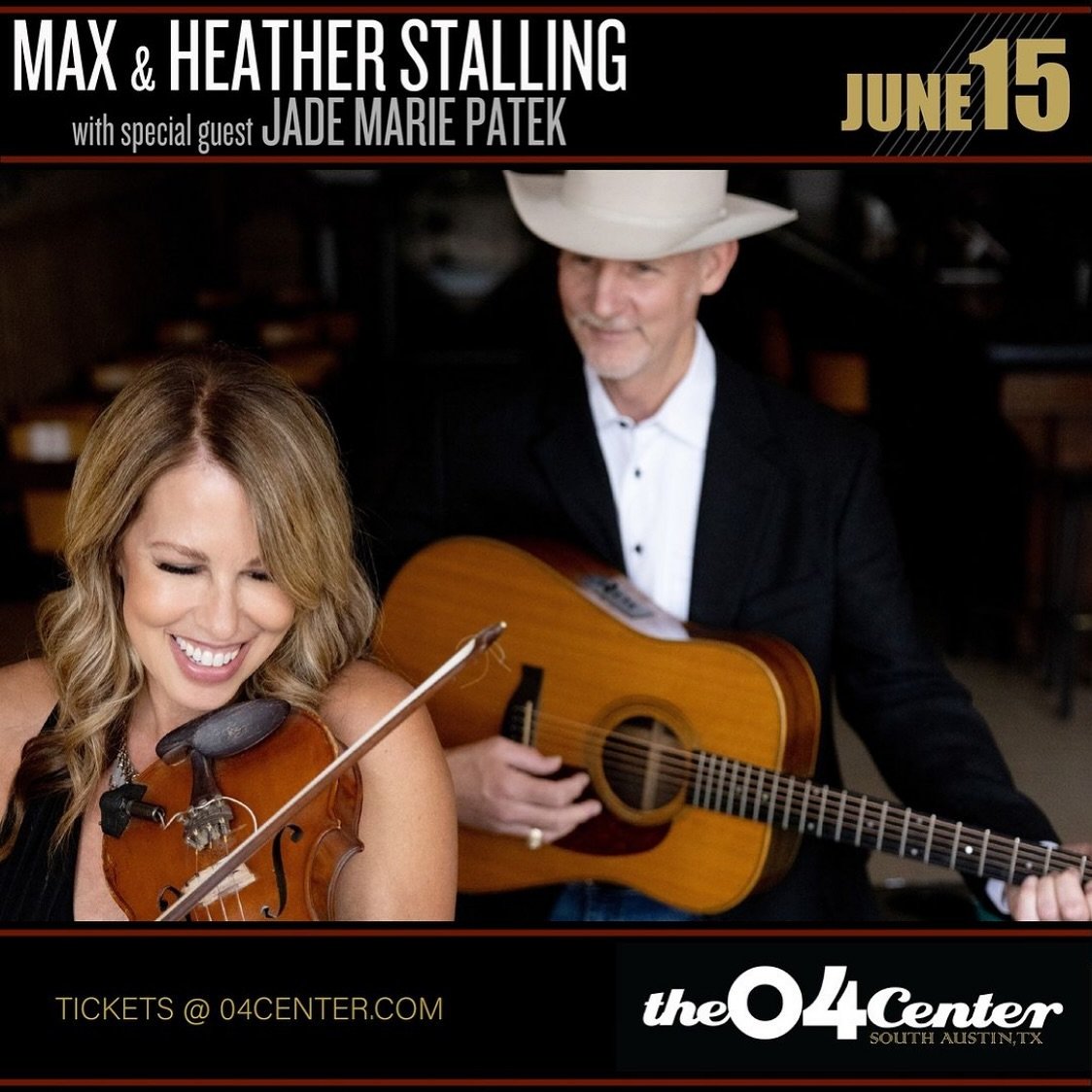 JUNE 15 🔸 04 CENTER WITH MAX &amp; HEATHER STALLING!

Get your tickets now at the link in my bio!