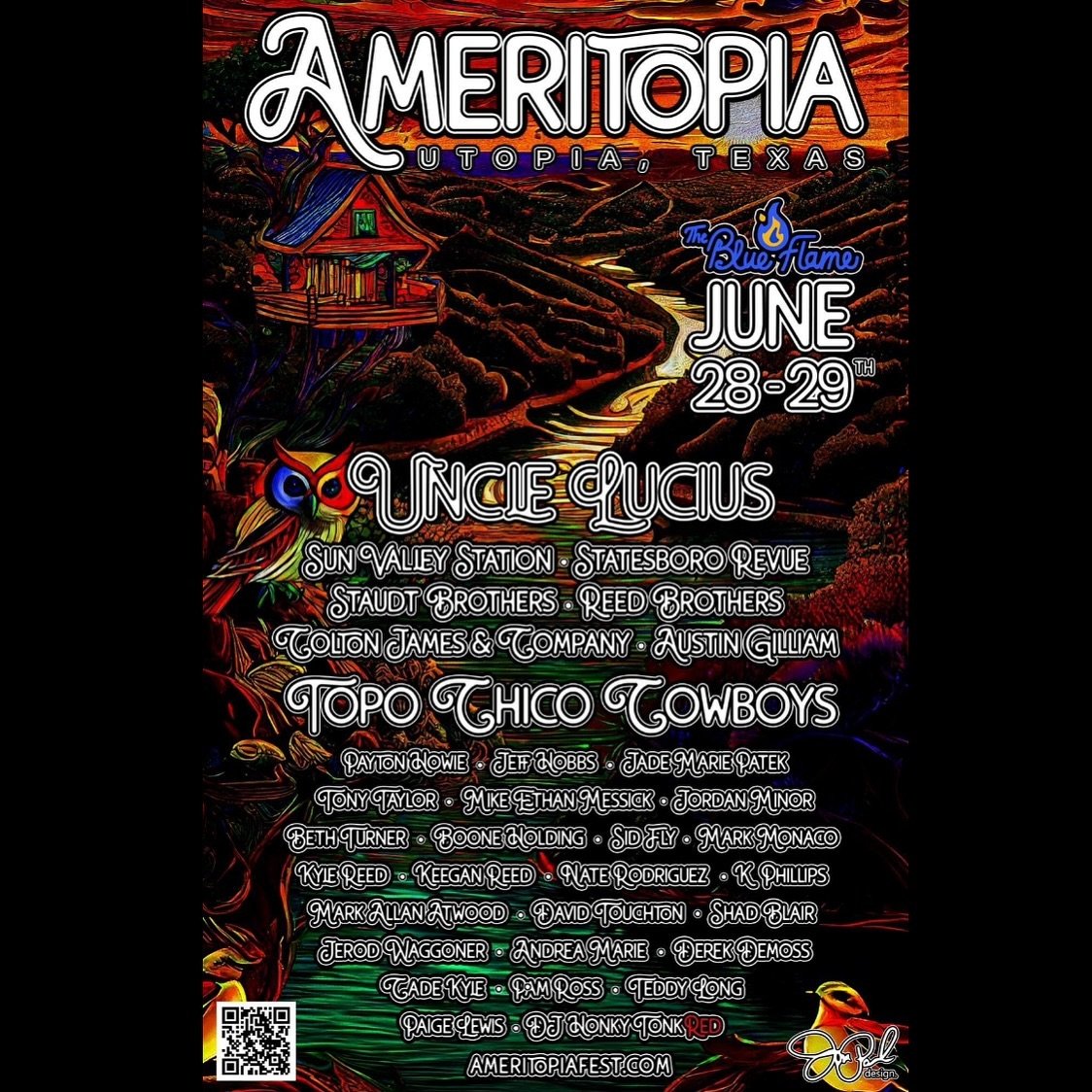 Join us June 28 &amp; 29 for @ameritopiafest at @blueflameutopia in Utopia TX! 

Tickets at the link in my bio!!