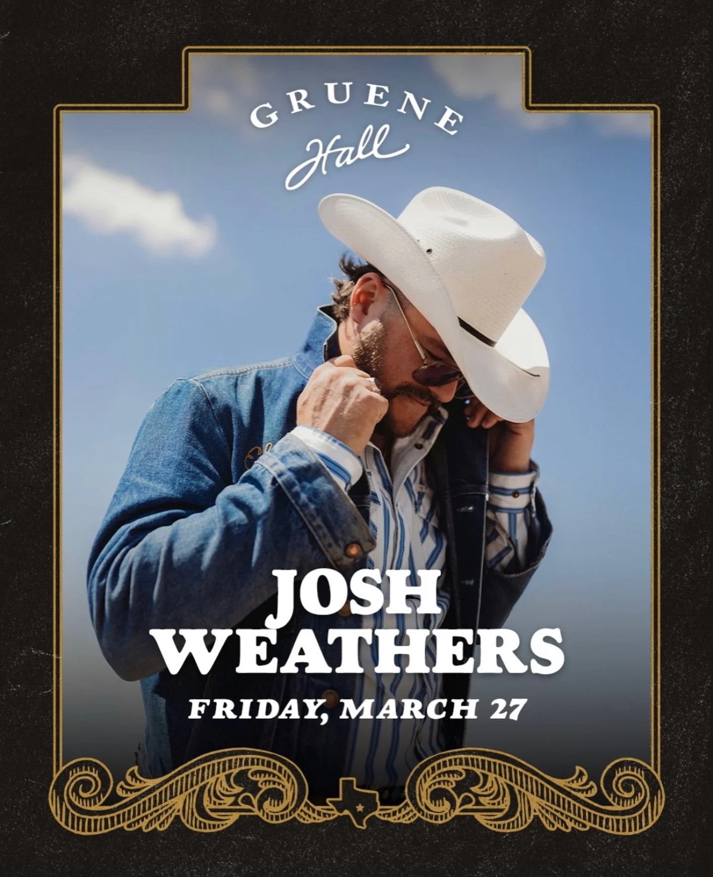 Excited to announce I&rsquo;ll be opening for my bud @joshweathersofficial March 27 at @gruenehall ! 

Get your tickets now at gruenehall.com or the link in my bio!